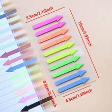 2400pcs 12-Color Gradient Arrow Index Tabs, 1 Pack, Suitable For Student Notes, Highlighting And Sticky Notes Back To School - A - View 5