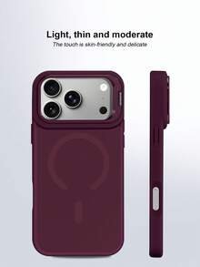 Koolife 1件裝 玫瑰紅 3合1 磁吸金屬框鏡頭保護/支架手機殼，相容 iPhone 18 Pro/18 Pro Max/17 Pro Max/17/17 Pro/17 Air/16 Pro Max/16 Pro/16/16e/15 Pro Max/15 Pro/15/14 Pro Max/14 Pro/14/13 Pro Max/13 Pro/13/12 Pro Max/12 Pro/12/11 Pro Max/11，壓克力防摔硬殼背蓋，防震耐刮，適合生日、週年、派對送給年輕女孩的春季禮物 - 櫻桃色 - 查看 6