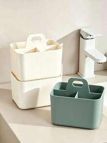 Desktop Storage Basket With Compartments And Handle, Portable Stackable Divided Stationery Organizer Box, Suitable For Pencils, Markers And Other Office Supplies, Ideal Desktop Accessory, Perfect Gift For Various Occasions - One Size - View 8