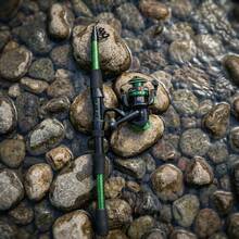 KecchKrezing 5.9ft Camouflage Telescopic Fishing Rod Set With Spinning Reel, Complete Fishing Tackle Including Fishing Line, Floats, Lures, Hooks, Bells, Suitable For Beginners River Lake Freshwater Fishing, With Storage Bag - Green - View 3
