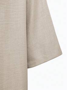 Men's Casual Summer Thin Linen Jacket Solid Color Hanfu Cardigan Kimono 3/4 Sleeve Japanese Style - Apricot - View 4