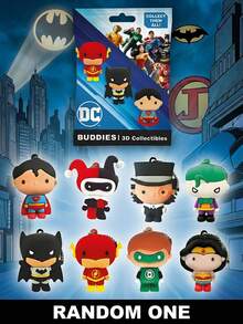Warner Bros 1PC DC Officially Licensed Surprise Blind Bag 3D PVC Keychain Superman Batman Joker And Other Classic Super‑Hero Figures Cute Collectible Ornament Ideal Christmas Birthday Holiday Surprise Gift For DC Fans Hobby Collectors - Multicolor - View 7