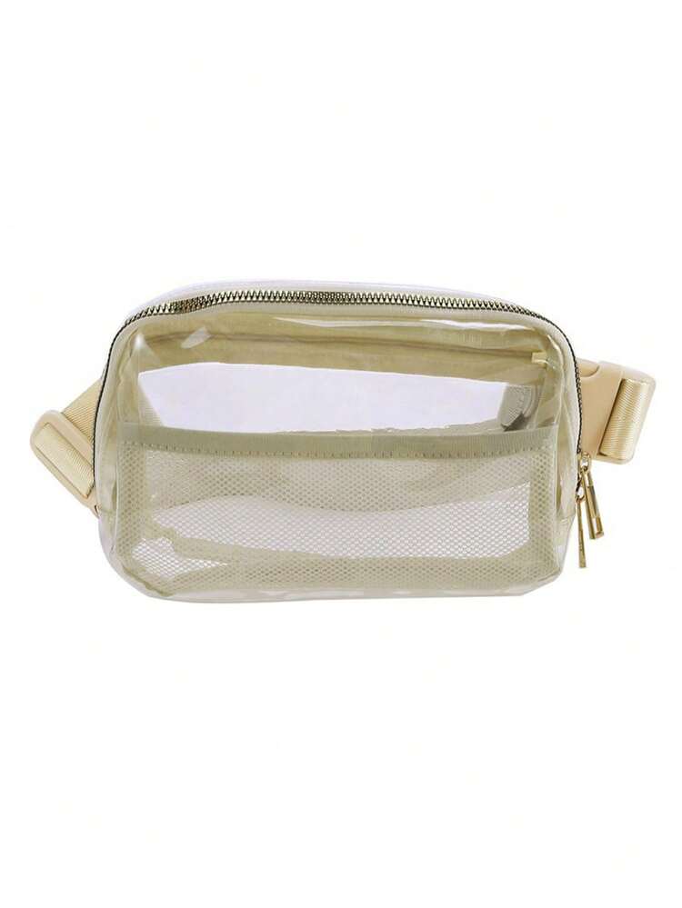 1pc Transparent Waist Bag, Unisex, With Adjustable Shoulder Strap, Portable Crossbody Bag, Suitable For Outdoor Hiking And Running - Multicolor - View 14