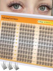 150pcs Manga Lash Clusters Wispy 11-13mm Eyelash Extension Kit Natural Animal Fish Tail Lash Clusters Natural D Curl Individual Lashes Fairy Lash Extension Set - LC - View 1