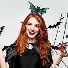 8pcs/Set Holiday Party Bat 3D Headband, Personalized Funny Glitter Wing Headband, Halloween Costume Party Cosplay Photo Prop Headpiece - Multicolor - View 6
