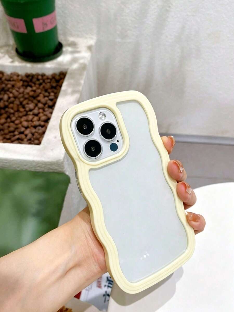 3D 2合1大波浪手機殼 防摔、防汗、防指紋、耐磨、不褪色,相容 iPhone - 黃色 - 查看 1