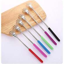 Portable Extendable Telescopic Back Scratcher, Stainless Steel Back Scratcher With Comfort Rubber Handle, Practical Gift For Birthday Christmas Thanksgiving - A - View 2