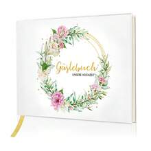 Luxury Guest Book For Wedding, Hardcover Sign-In Memory Book, Perfect Keepsake For Bridal Shower, Birthday, Party Decoration - Gäste BUCH (German Guestbook) - View 6