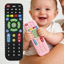 1pc Realistic Silicone Remote Control Shaped Baby Teether Toy, Non-Electric, Soft Silicone Material, Suitable For Boys And Girls Holiday Gift - Remote Control - View 2