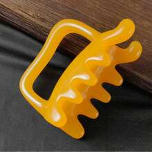 Amber Double-Push Massage Comb, Multi-Function Scalp Acupoint Gua Sha Tool, Home Relaxation Self-Care Accessory, Bedroom Vanity Aesthetic Decor - Multicolor - View 3