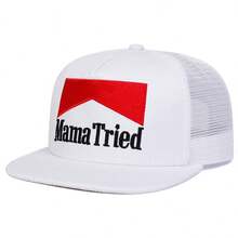 1pc Men's MAMA TRIED Snapback Hat, Personalized Letter Embroidery Baseball Cap, Street Hip-Hop Fashion Casual Hat, Spring/Autumn Travel, Beach Vacation - Multicolor - View 8