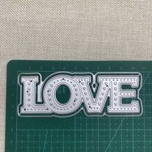「Love」金屬沖壓模具卡片製作套裝，包含壓花紙、沖壓模具組、剪貼簿模板及其他配件，適用於機器沖壓 - 銀色 - 查看 3