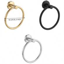 Towel Ring, Storage Ring, Towel Rack, Bathroom Storage Accessories, Wall-Mounted, Requires Drilling And Screw Installation [Durable And Sturdy], Suitable For Above Sink, Kitchen - Silver [Upgraded Version] - View 6