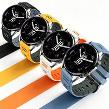 22mm Silicone Strap Compatible With Huawei GT 6/5/4 Pro 46mm Sport Band For Venu 4 45mm Forerunner 265 255 570 47mm Vivoactive4 Strap - 22mm - View 5