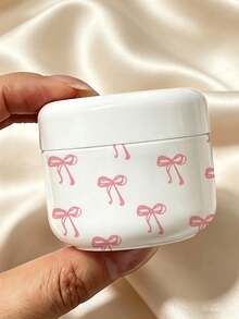 白色蝴蝶結旅行分裝罐，適用於乳霜、乳液及其他護膚產品，可重複使用，適合存放潔顏膏、泥膜、身體乳液、護手霜等，海灘、夏季、郵輪及各種旅行必備，也是送給朋友、家人、閨蜜或同學的完美禮物 - 彩色 - 查看 2