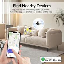 RSH Air Tracker Tracking Tags 4pcs, Smart Bluetooth Tracker, Compatible With Apple Find My APP (IOS Only), Replaceable Battery, Precise Positioning, Suitable For Luggage, Wallet, Backpack, Keys, Smart Tracking Tags - Black - View 4