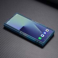 1pc Multi-Color Kevlar Magnetic Carbon Fiber Texture Integrated Hinge Gradient Layer Luxury High-End Water Transfer Matte Leather Texture PC Dual-Side Protective Case For Samsung Galaxy Z Fold 8/Z Fold 8 Ultra/Z Fold 7/Z Fold 6/Z Fold 5/Z Fold 4 - Multicolor - View 10