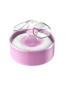 1 Peça Puff de Pó Recarregável Tamanho de Viagem para Rosto e Corpo - Puff de Pó Macio e Fofo de Algodão, Suporte de Armazenamento de Pó Solto, Ferramenta de Maquiagem para Banheiro (Rosa, Azul) - esponja de pó - Visão 9