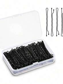 150pcs Solid Color Straight Bob Hair Clips, Suitable For Daily Use And Perming/Dyeing, Summer Beach Travel Essential, Halloween Gold Hair Accessories - Black - View 10