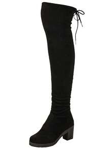 Shekinah Women Over-The-Knee Boots - 黑色 - 查看 1
