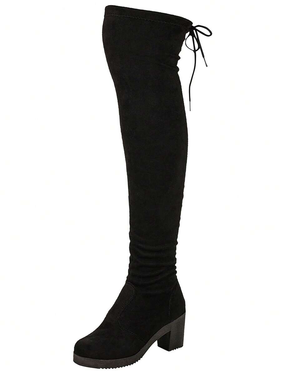 Shekinah Women Over-The-Knee Boots - 黑色 - 查看 1