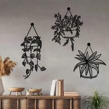 3-Piece Wall Decor Set - Ivy Design Decorative Planters - Indoor/Outdoor Hanging Decor, Suitable For Home, Patio, Garden - Easy To Hang - Perfect Gift For Christmas, Thanksgiving, Housewarming, Valentine's Day - A - View 1