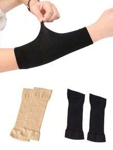 1 Pair Compression Arm Sleeves, Elastic Thin Knit Arm Guards, Fitness Accessory - Multicolor - View 2