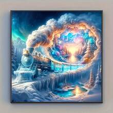 1pc DIY 5D Diamond Painting Kit, Multiple Sizes Available < Ice Realm > Diamond Painting Tool Set, Suitable For Adults And Beginners, Frameless Round Diamond Painting Artwork - round diamond - View 5