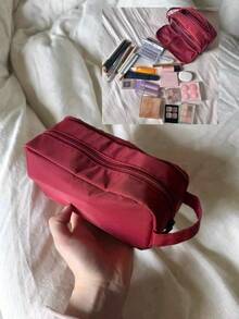 1pc Large Capacity Waterproof Cosmetic Bag - Portable Travel Makeup Organizer With Multiple Compartments - Multicolor - View 4