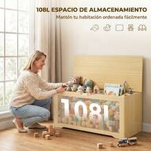 HOMCOM Baúles y cofres de almacenamiento - Marrón - Ver 3
