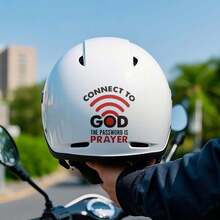 Connect To God 密碼是禱告 信仰主題汽車貼紙，創意 WiFi 圖案宗教乙烯基貼花，防水可移除基督徒汽車外裝飾 - 貼紙 - 查看 6