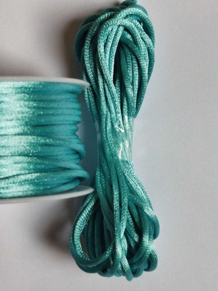 Silk Thread Satin Cord 2mm - 5 Meters Various Colors - 綠松石藍 - 查看 1