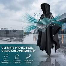 Unisex Long Waterproof Raincoat, Wrap-Around Design, Suitable For Hiking, Fishing, Camping And Other Outdoor Activities - A - View 6