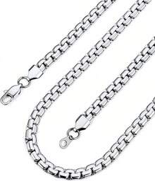 Bandmax Solid Stainless Steel Flat Box Link Chains 2MM/4MM/6MM/8MM Silver/Gold/Black Rolo Cable Chain Necklaces For Men Women 14"-30" Length, Gift Pac - 06 4MM-14K Gold Plated - View 1