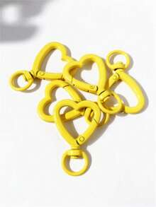 5/10/30/60pcs Colorful Rotating Heart-Shaped Lobster Clasp Key Rings Spring Connectors, Suitable For Bags, Dog Leashes, DIY Jewelry Making Accessories - Heart Keychain - View 13