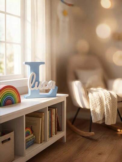 Custom Double-Layer Acrylic Bedroom Nameplate, Fashionable Capital Letter Door Sign, Customizable Font And Color, Elegant Personalized Wall Decor, Brighten Bedroom Entrance, Add Unique Home Charm To Living Space
