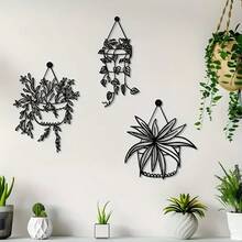 3-Piece Wall Decor Set - Ivy Design Decorative Planters - Indoor/Outdoor Hanging Decor, Suitable For Home, Patio, Garden - Easy To Hang - Perfect Gift For Christmas, Thanksgiving, Housewarming, Valentine's Day - A - View 5