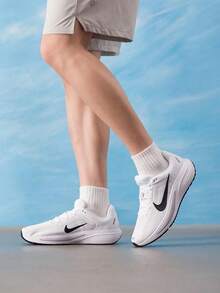 Men's Running Shoes NIKE QUEST 72026 New Breathable Training Running Shoes IM6368-101 - White/Black - View 5