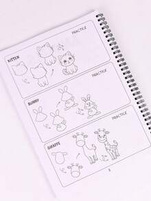1pcThe Global Artist's Sketchbook: 300 Irresistibly Cute Drawings - Christmas Magic, School Essentials & Worldwide Wonders - Pink - View 4