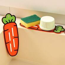 Radish Shaped Silicone Pot Lid Mat, Kitchen Anti-Slip Stain-Resistant Draining Mat, Countertop Organizer Storage Mat, Can Hold Pot Lids, Spatulas, Chopsticks, Soup Ladles, Heat-Resistant Anti-Slip Easy To Clean, High Temperature Resistant Non-Stick, Multi-Purpose Mat, Storage And Draining Dual Use, Kitchen Countertop Protection Mat, Cute And Practical, Home Kitchen Essential, Multi-Purpose Storage Mat, Dirt-Resistant And Easy To Maintain - Multicolor - View 7