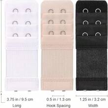 Bra Extender, 2 Hooks 3 Rows, Extended Length, Lingerie Accessory, Elastic, Adjustable, Bra Extender, Bra Extender, Bra Back Hook Sold By Size Fabric Patch Sewing Supplies Crochet Knitting Fabric - Multiple Styles - View 5