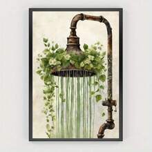 1pc Wall Art, Vintage Poster, Small White Daisy Shower Art Print, Botanical Floral - A - View 4
