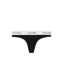Calvin Klein [Bundle] brave soul Women's Thong + Icon Logo Women's Triangle Bra - Bianco e nero - Visualizzare 2
