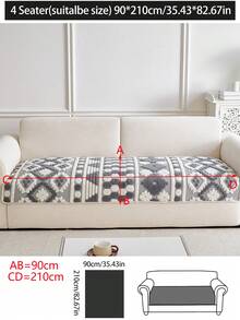 1pc All-Season Universal Sofa Cover, Modern Minimalist Non-Slip Sofa Seat Cushion Cover, Dust-Proof, Dirt-Resistant, Machine Washable, Hand Washable, Fresh Fashionable Soft Non-Fading Non-Shedding Sofa Cover Cloth, Bedroom Decor, Pet-Friendly Protective Cover, Adjustable Corner Sofa Cover Suitable For Bedroom, Office, Living Room, Combination Furniture, L-Shaped Sofa And 1234-Seater Sofa - Grey - View 16