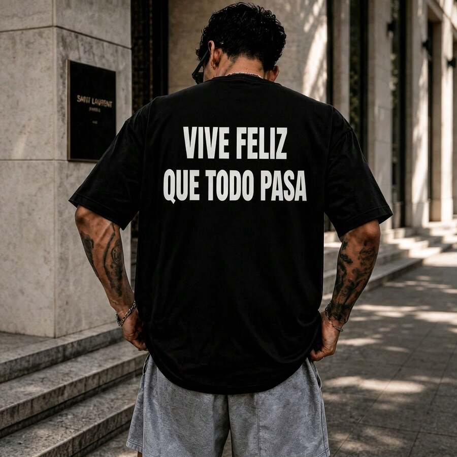 Men T-Shirts - 黑色 - 查看 1