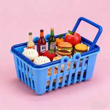 1 Set Mini Metal Shopping Cart With Handle Basket, Iron Metal Storage Display Ornament, Desktop Clutter Organizer Tool, Desktop Office Decor Ornament, Home Store Display Decoration, Creative Desktop Storage Small Item, Home Office Desktop Decor Display Tool - A - View 10