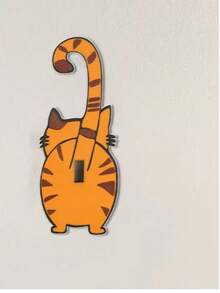 2D Flat Acrylic Cat Switch Decor - Cute Orange Tabby Or Black Kitten Wall Decoration With Switch Plate Cutout, No Wiring Required, Easy To Stick And Fix, Suitable For Light Switches - Perfect Choice For Living Room, Halloween, Christmas, Easter, Housewarming Gifts - Pet Lover Home Decor, Fun Design, High-Quality Printing, Holiday Decoration, 2D Flat - Multicolor - View 5