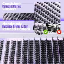 LIMEIKAI Beginner-Friendly DIY 3D Wispy False Eyelashes - Natural Cat Eye Manga Look, Mixed Lengths 10-18mm, Voluminous & Reusable, Perfect For Beginners & Professional Styling - View 10
