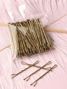 150pcs Solid Color Straight Bob Hair Clips, Suitable For Daily Use And Perming/Dyeing, Summer Beach Travel Essential, Halloween Gold Hair Accessories - Black - View 3
