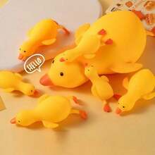1pc Giant Yellow Duck Slow Rebound Squeeze Toy, High Elasticity Soft Stress Relief Toy, Silky Touch, Super Soft Desktop Decor, Creative Unique Relaxing Gift, Extra Large Size For Great Satisfaction - Multicolor - View 6